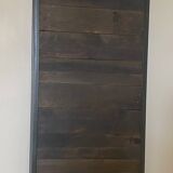 Industrial metal & solid wood screen - Unique designer piece