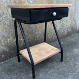 Vintage boarding school bedside table, 1950s