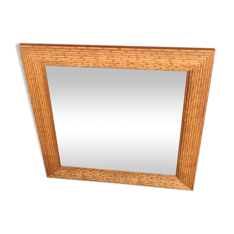 Miroir vintage en bois 50x50cm