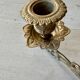 Pair of brass wall candle holders