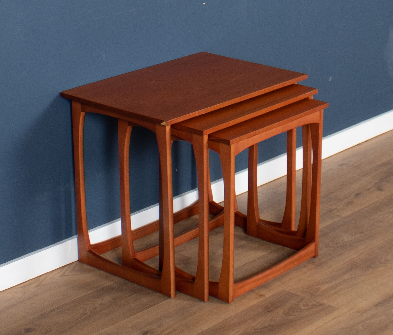 Retro teak 1960s mid century nest of tables coffee tables