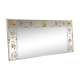 Miroir en verre églomisé à décor gravé de feuillages dorés 1960