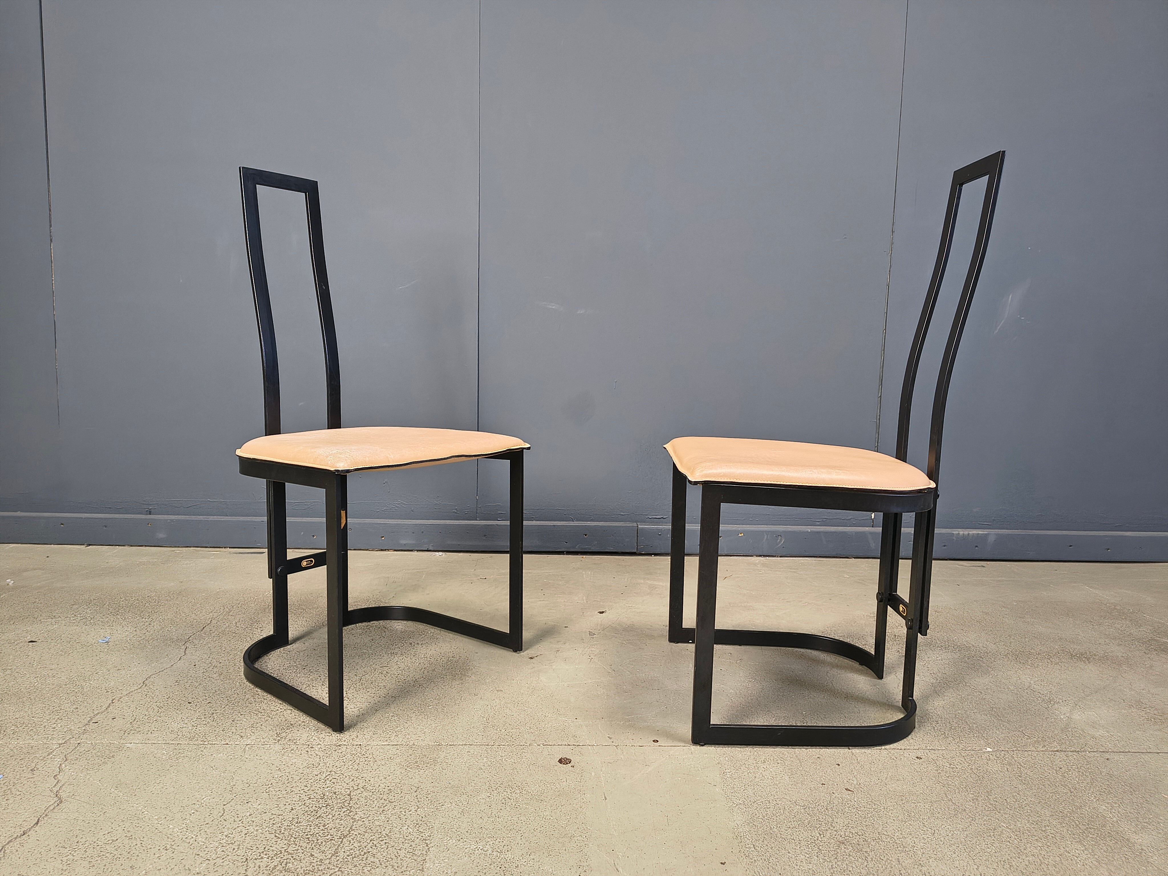 Chaises de salle à manger postmodernes Gastone Rinaldi pour Thema Italie, années 1980 - ensemble de 6