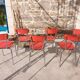 Red formica chairs