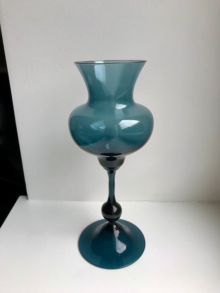 Design vase in smoked glass 70s