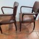 Paire de fauteuils bridge ancien en cuir