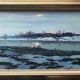 HST Russian school painting "Winter landscape" 1993 signed located + frame