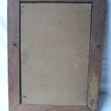 Painting depicting a boat painted in oil on cardboard framed, signed