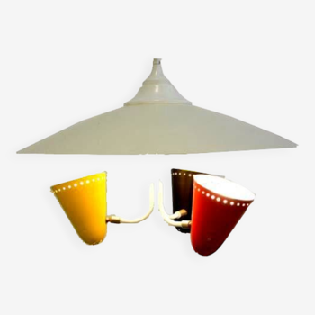 Pendant lamp from the 1950s by h. busquet for hala zeist