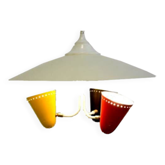 Pendant lamp from the 1950s by h. busquet for hala zeist