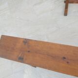 Former pair of pine benches 2m10