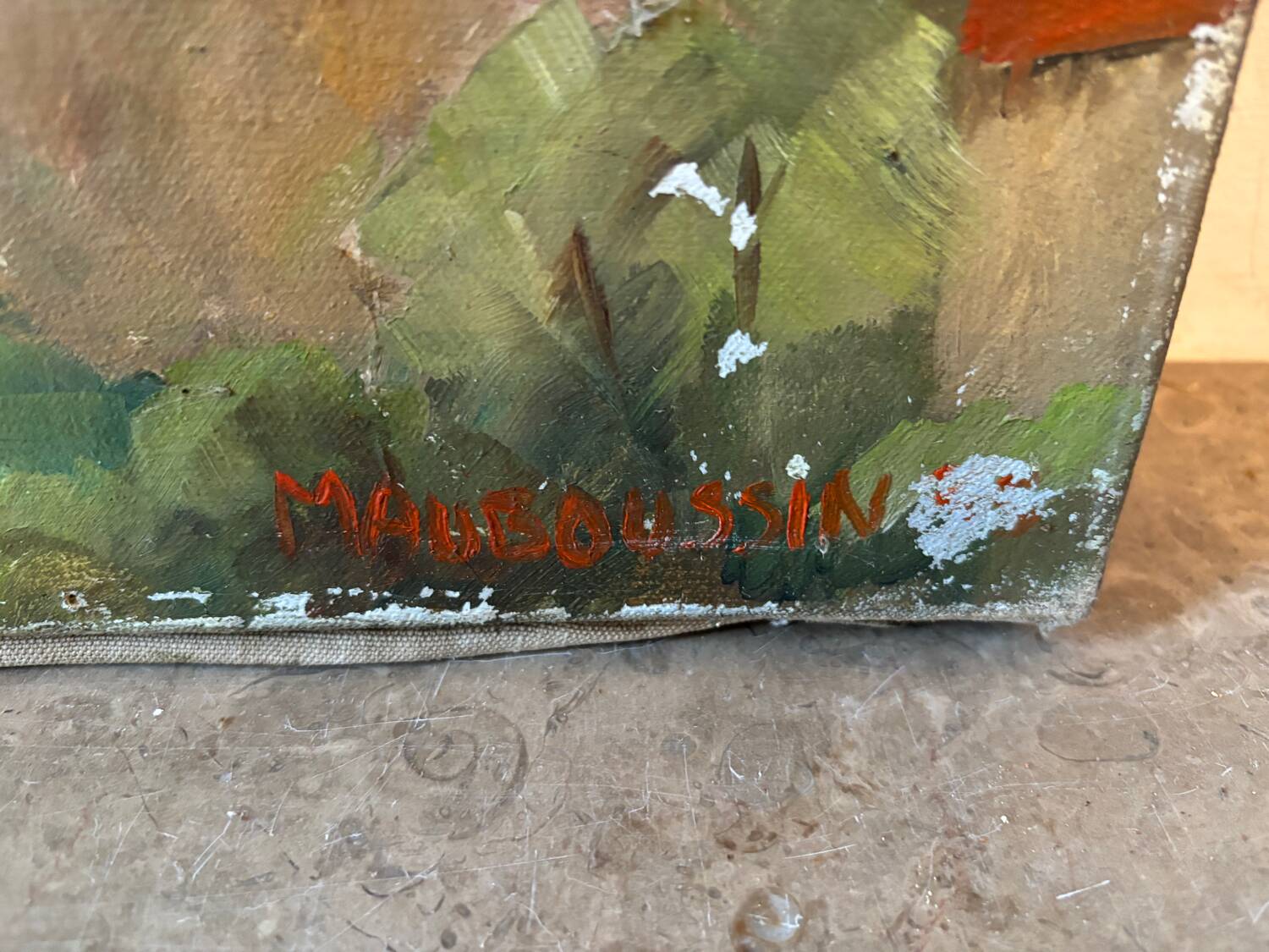 Village landscape signed Mauboussin