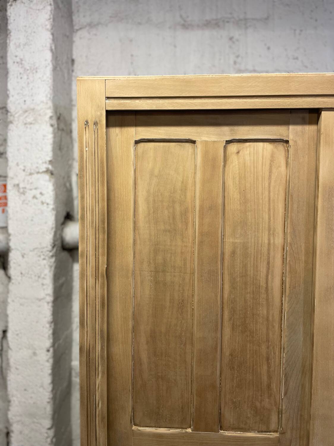 Vintage Parisian wooden wardrobe — 1950s
