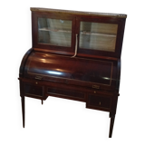 Cylinder desk with display case