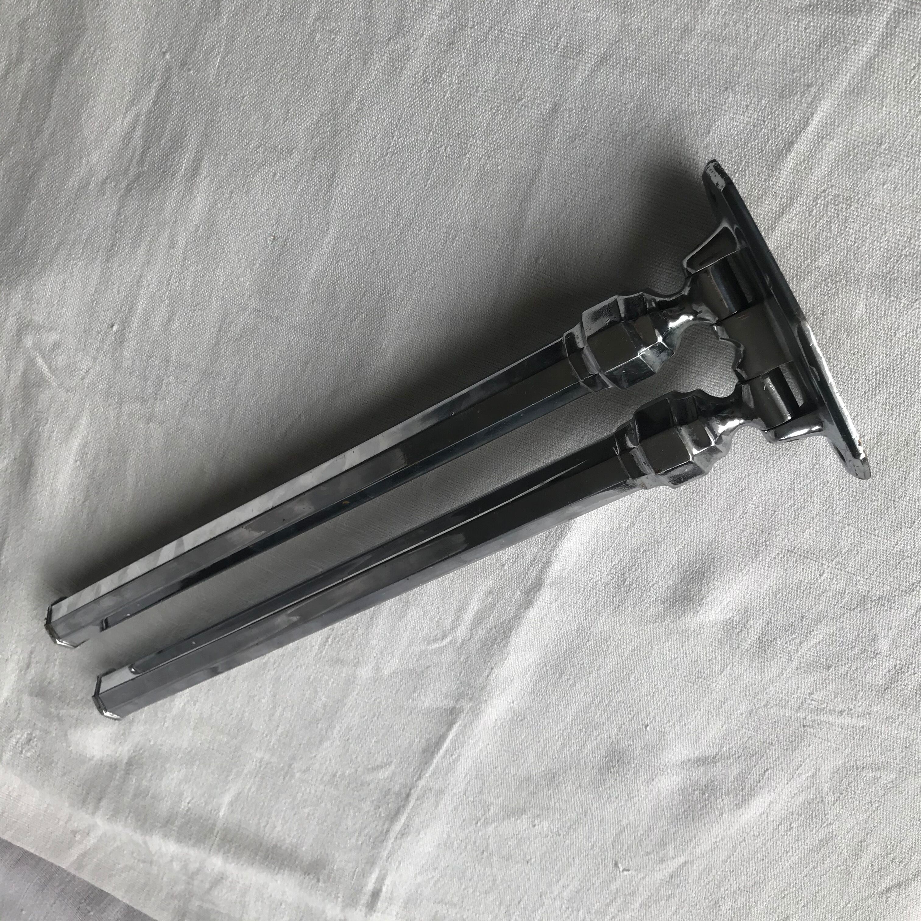 Towel rack chrome art deco 1930 old bathroom