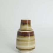 Petit Vase Scandinave de Collection en Grès Marron par Gunnar Borg pour Höganäs Keramik, 1960s