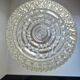 Plafonnier ancien applique vintage en verre blanc pointe diamant  1960 ø 14 cm 1970 vintage