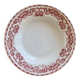 Vintage ironstone deep plate Moulin des Loups Athens model red