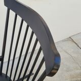 Vintage black rocking chair 1950