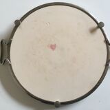 Napoleon III cake dish flowers of violet faience iron earth