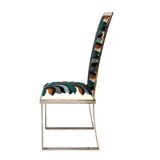 Mid-Century Michel Mangematin Brass and Steel French 1970s Eight Dining Chairs