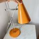 Vintage Mid-Century Table Lamp by Josef Hůrka for Lidokov | Orange & Chrome