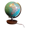 Globe terrestre lumineux vintage