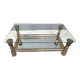 Vintage brass flower coffee table, 1970s