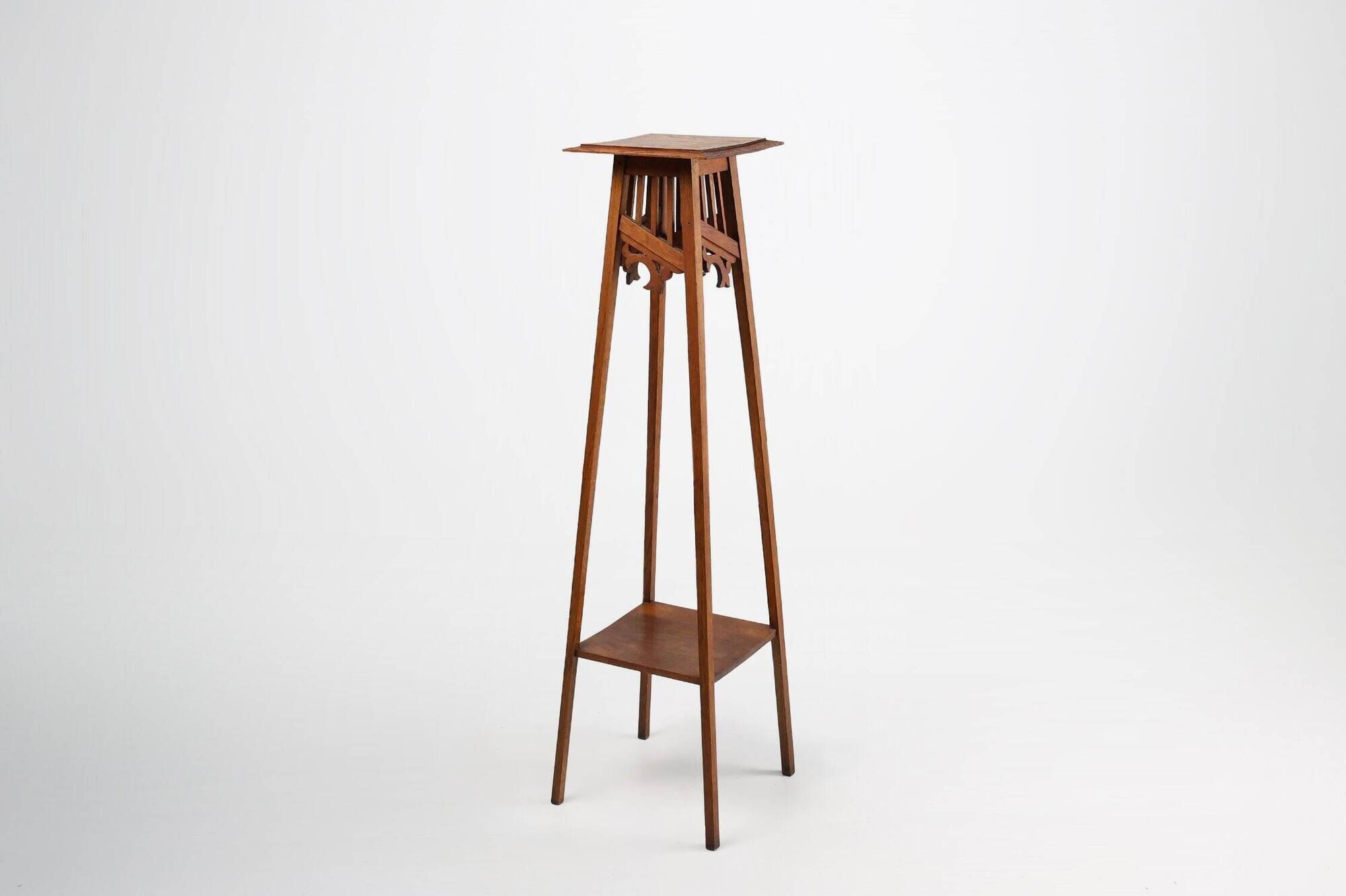 Table console Art Déco française en chêne, années 1920