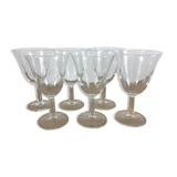 6 foot glasses in engraved glass braces