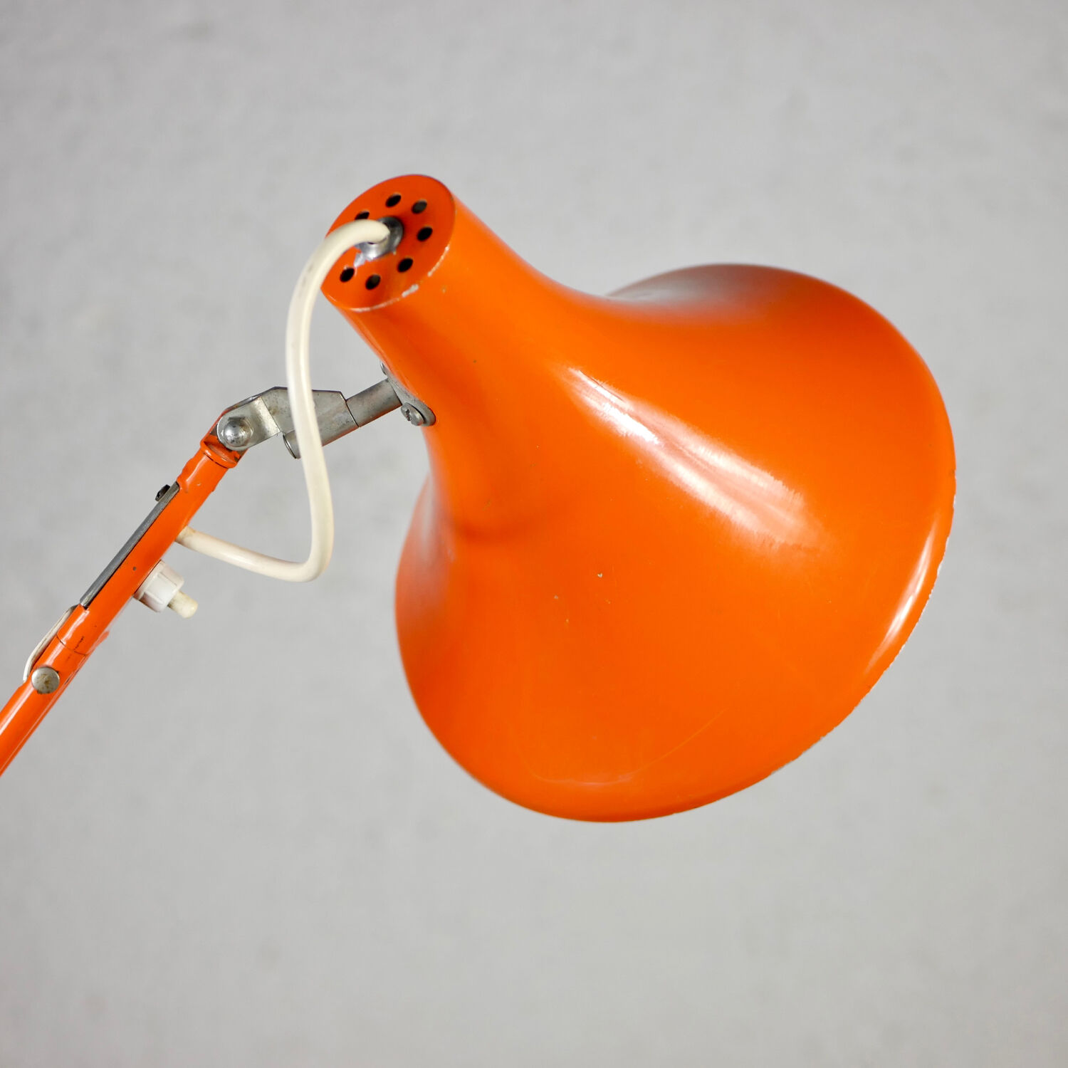 Orange Luxo style architect lamp