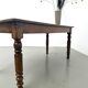 Farm table in solid cherry wood, turned legs, France, around 1900.
