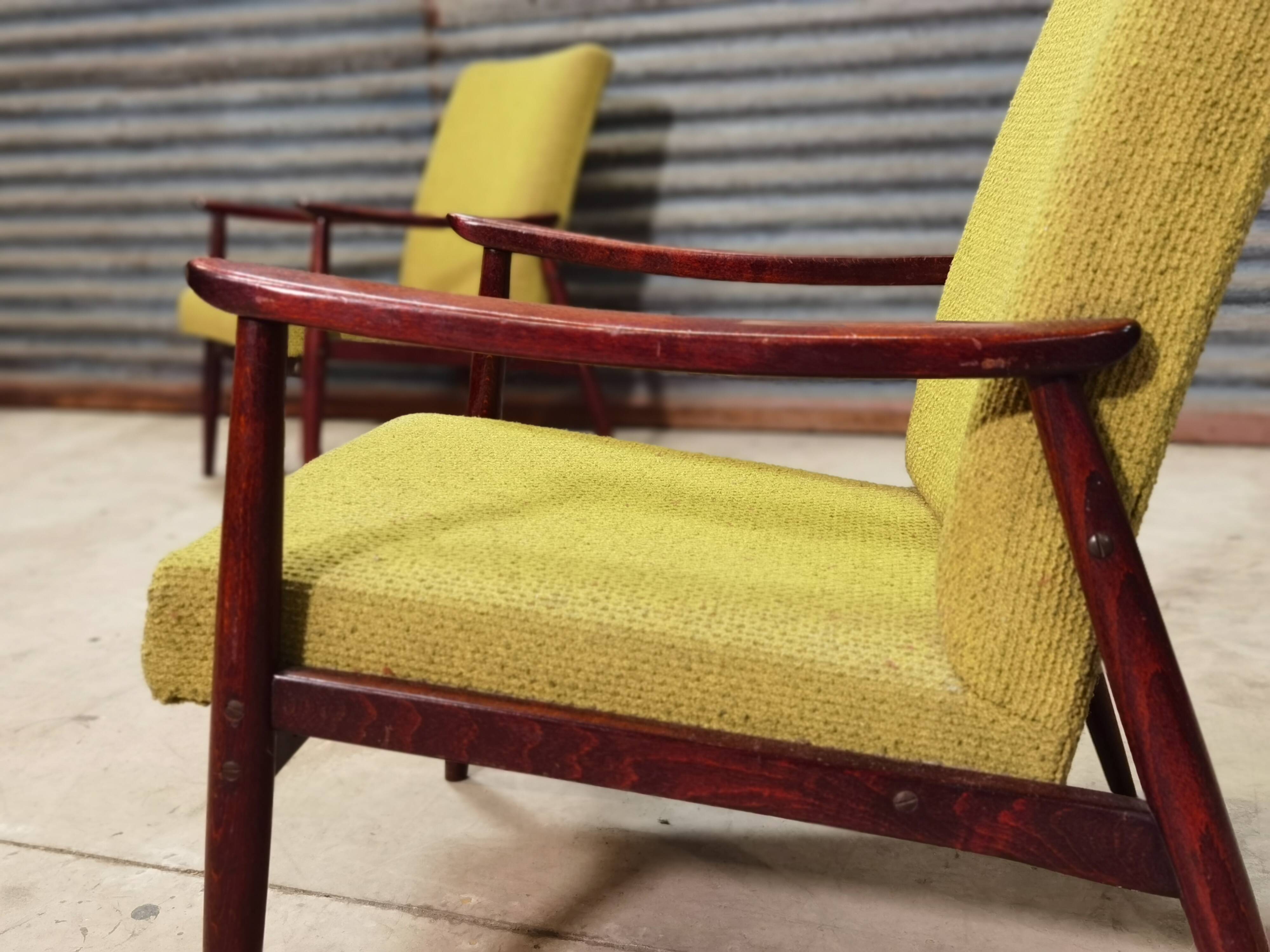 Paire de fauteuil Jitona Soběslav 1960