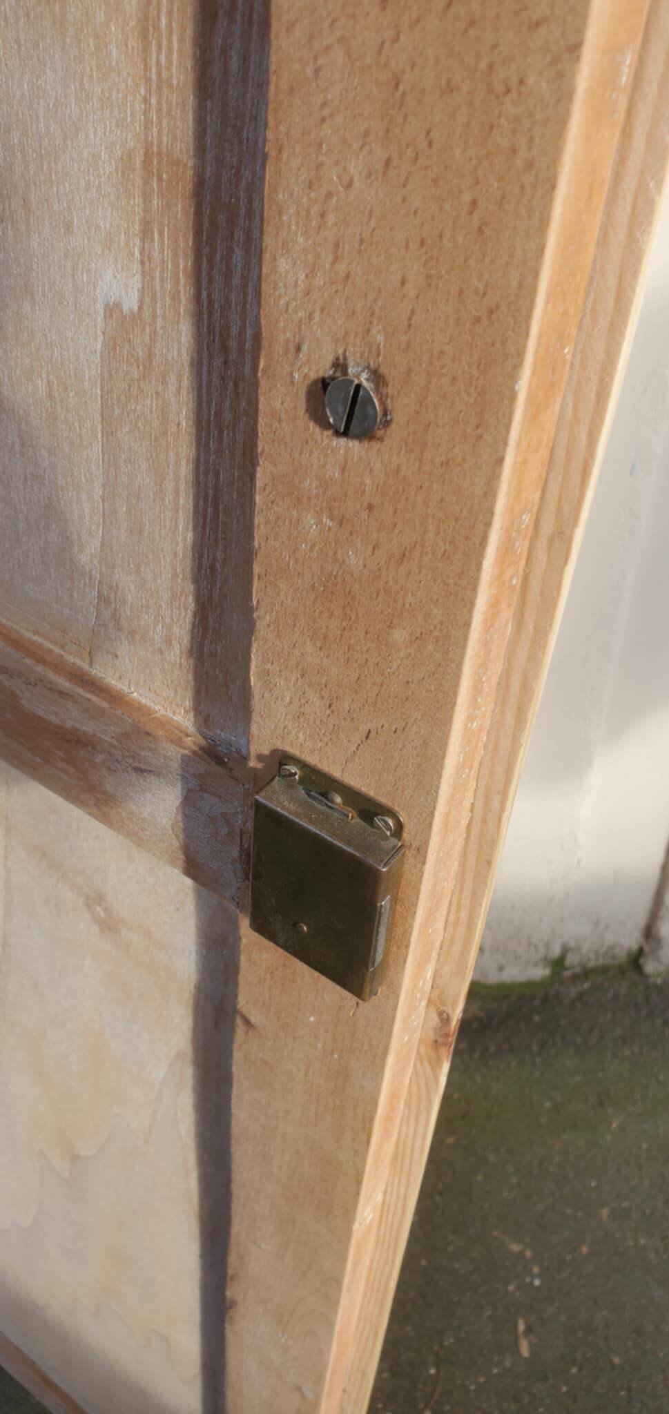 Very beautiful vintage 1940 parisian wardrobe, 2 doors stripped and sanded