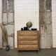 Commode vintage chêne brut