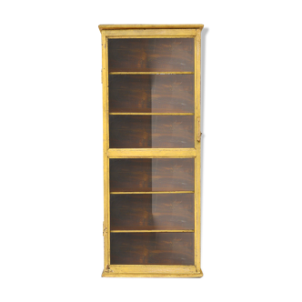 High patinated wooden showcase