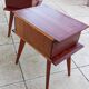 Paire de chevet vintage scandinave pieds compas