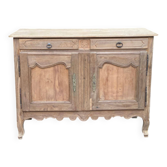 Buffet Louis XV rénové en chêne massif XVIIIème