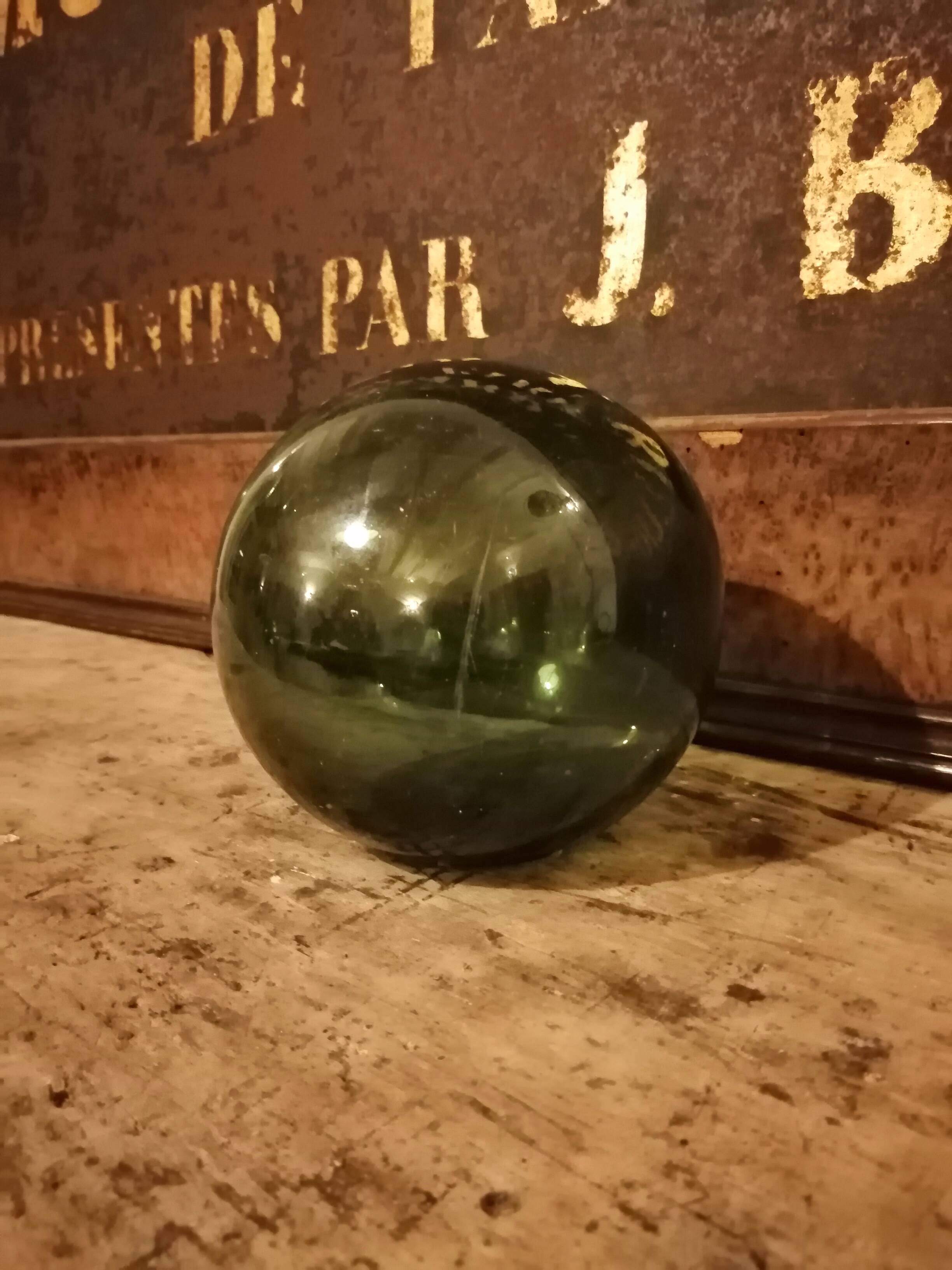 Old glass ball of fishing net