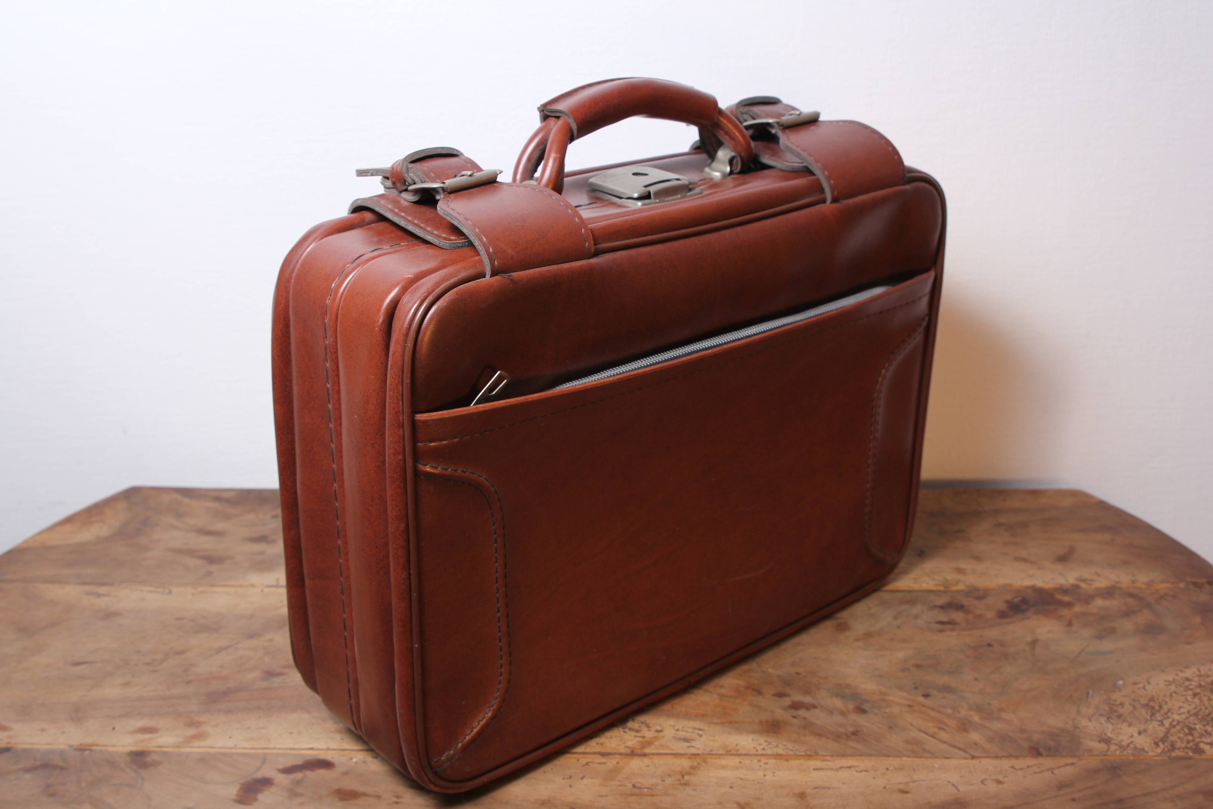 Valise camel vintage