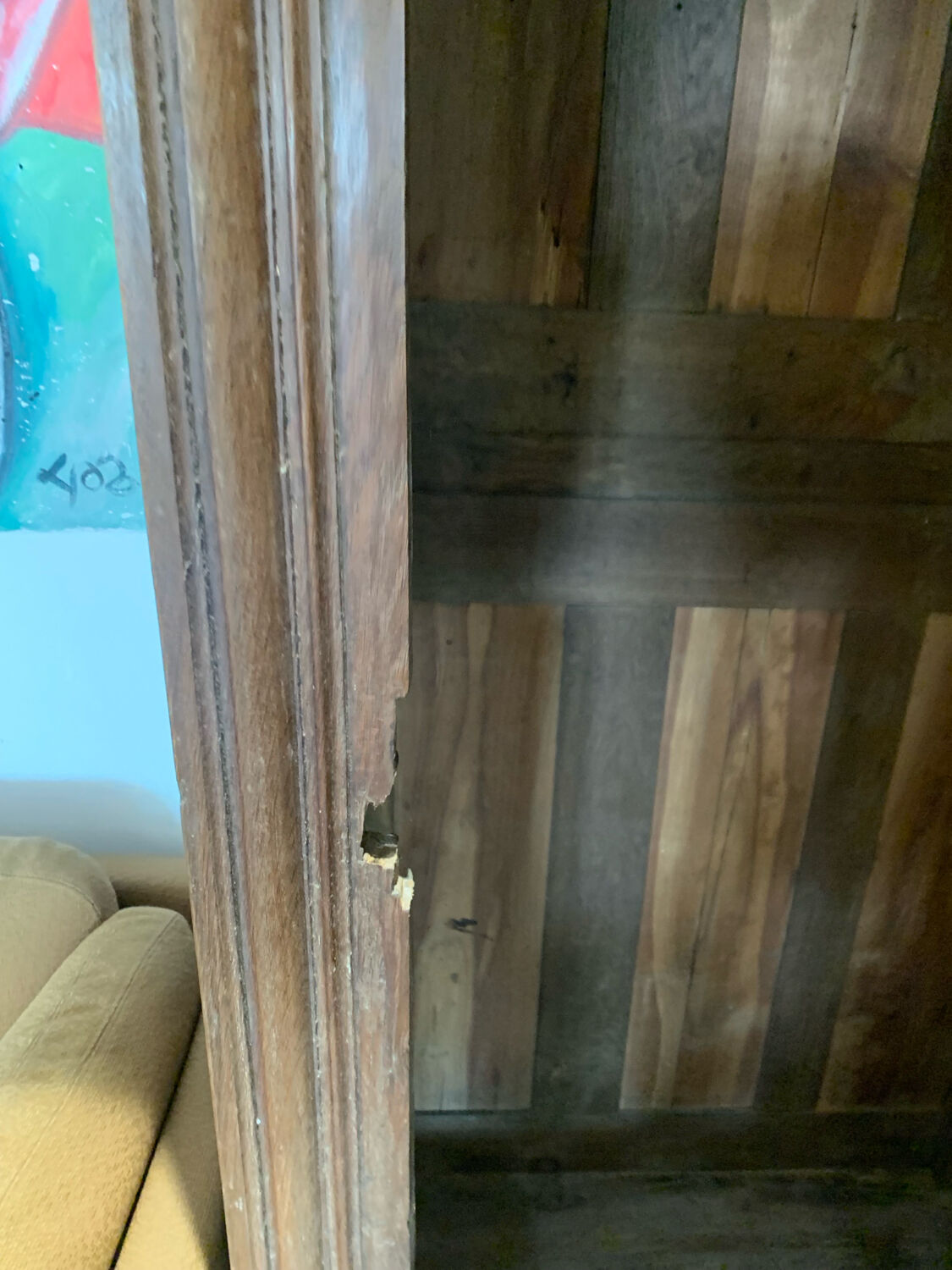 Old 18th century walnut and oak bonnet maker