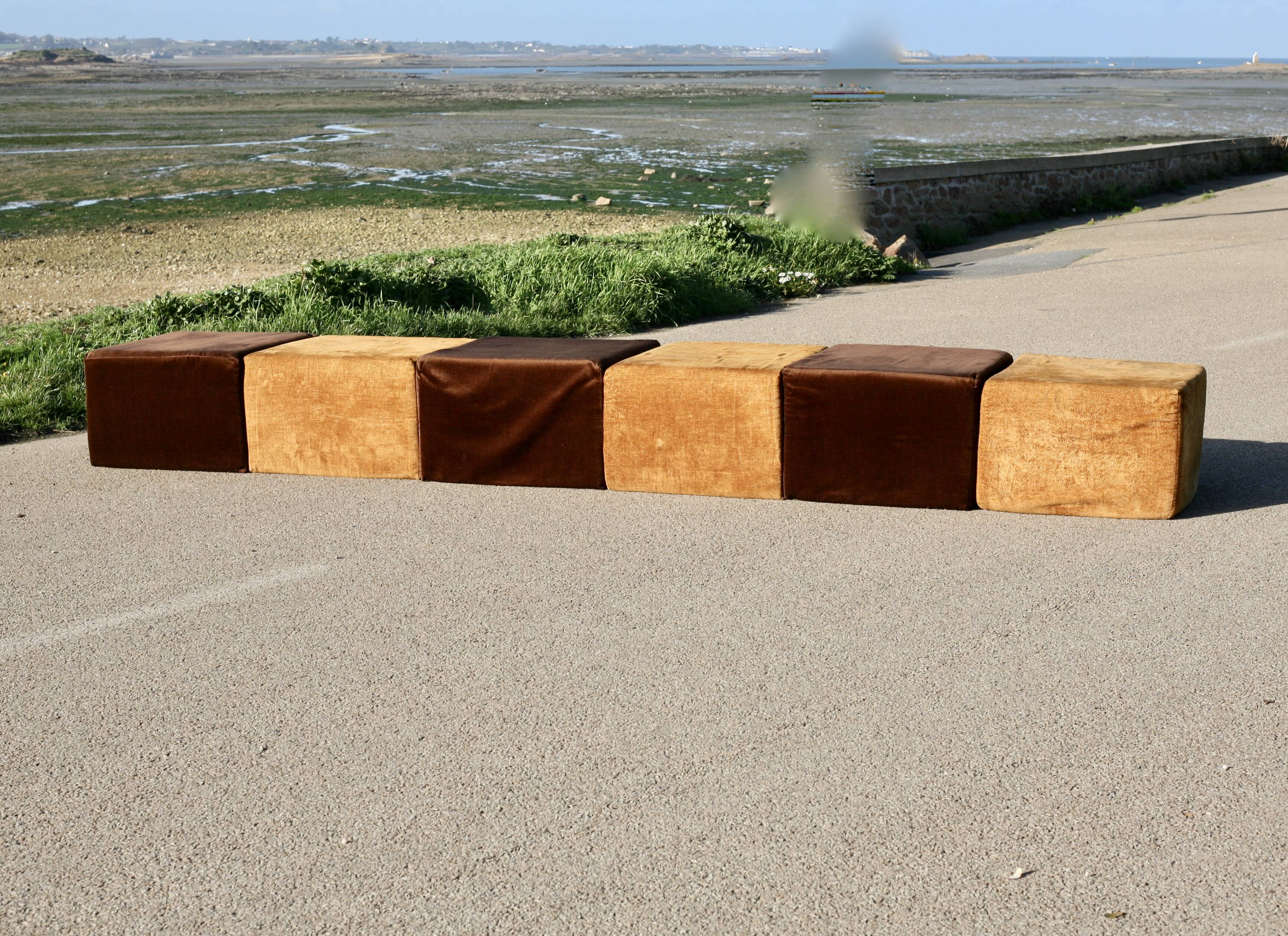 Minimalist sofa, 1970s, modular.