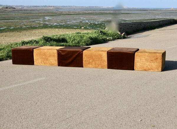 Canapé minimaliste, années 70, modulable.