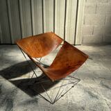 F675 "Butterfly" armchair in cognac patina by Pierre Paulin for Artifort 60
