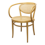Thonet 210 R armchair in honey-coloured cane