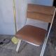 Reading floor lamp in golden brass vintage design 1970