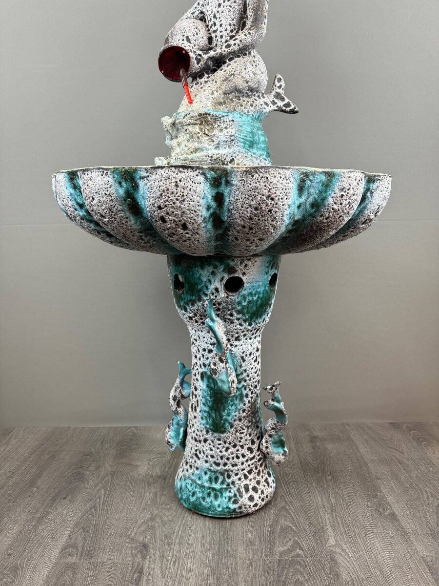 Vallauris Ceramic Fountain – Mermaid, 20th Century