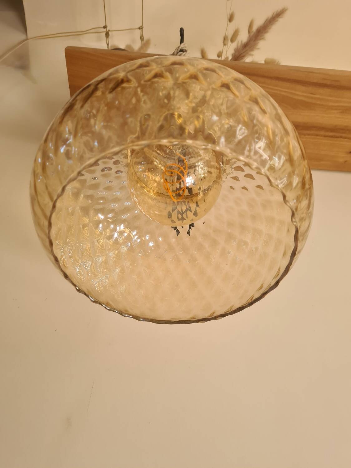 Vintage glass pendant light