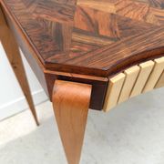 Art Deco console in different types of wood, France 1940