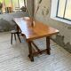 Aranjou farmhouse table in blond elm, 1950s